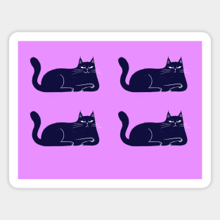 Moody blue cat moods Magnet